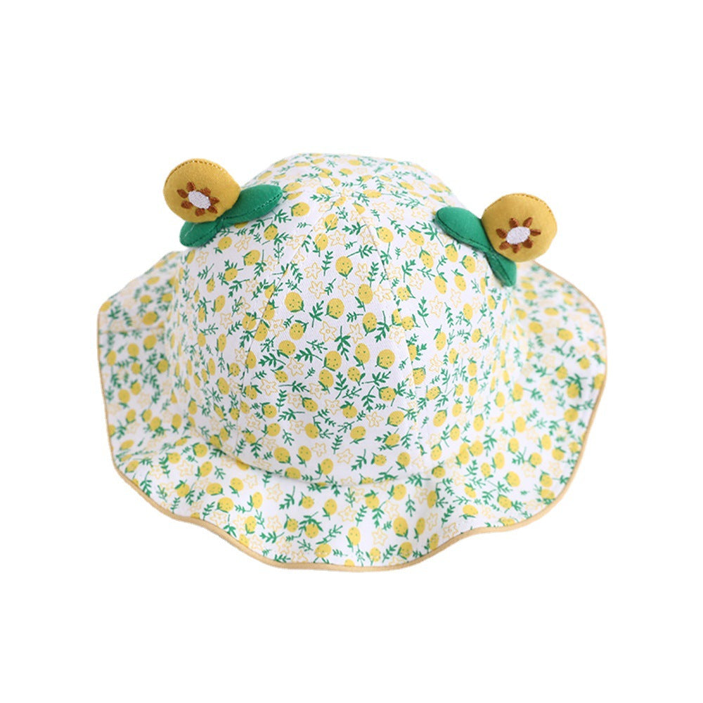 Wholesale Cotton Fruit Double Angle Kids Bucket Hat